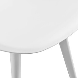 Acheter Decoshop26 Set de 4 chaises design chaise de cuisine chaise de salle à manger plastique blanc 03_0003705