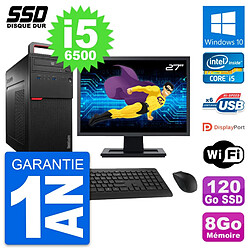 PC Tour Lenovo M700 Ecran 27" Intel i5-6500 RAM 8Go SSD 120Go Windows 10 Wifi - Occasion