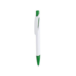 Totalcadeau Stylo bleu à mécanisme bouton à trombone bicolore - Stylos bille pointe moyenne Couleur - Blanc pas cher