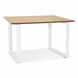 Paris Prix Bureau Design Ribaila 130cm Naturel & Blanc 