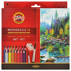 Koh-I-Noor 3713 Mondeluz Crayons de couleur aquarellables - Couleurs assorties (Set de 48)