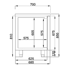 Avis Table réfrigérée GN 1/1 positive 700 - 4 portes - Combisteel