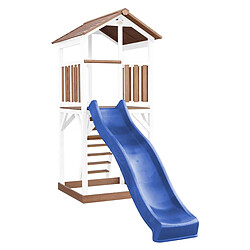 Avis AXI Beach Tower Aire de Jeux avec Toboggan en bleu & Bac à Sable | Grande Maison enfant extérieur en marron & BLANC | Cabane de Jeu en Bois FSC