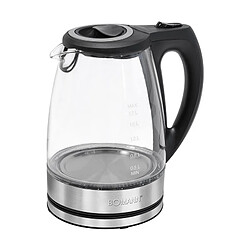 Bouilloire électrique en verre 1,5L 2200W Bomann WKS 6032 G CB