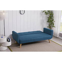 Avis Concept Usine Canapé scandinave convertible 3 places bleu canard MALMO