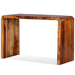 Helloshop26 Bureau table meuble travail informatique bois massif de sesham marron 0502125 