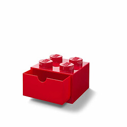 LEGO Boîte de Rangement Empilable avec 4 Boutons Rouge Taille S