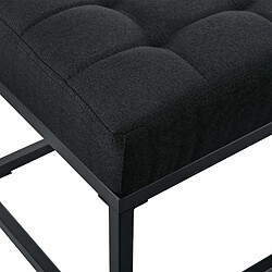 Avis Helloshop26 Tabouret rembourré banc banquette avec pieds métalliques housse textile 120 cm noir 03_0006273