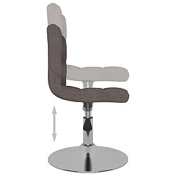 Acheter vidaXL Chaises pivotantes à manger lot de 4 taupe tissu