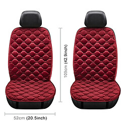 Wewoo Couverture chauffante de coussin chauffant pour siège d'auto 12V voiture chauffée en hiversiège double rouge