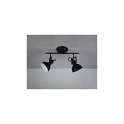 Spot de plafond double Gina Classic à 2 lumières, noir mat