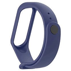 Avis Wewoo Bracelet pour montre connectée en caoutchouc de silicone 2 1 remplacement de la courroie du avec un film d'écran à couverture totale TPU Xiaomi Mi Band 4 bleu foncé