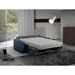 Avis Inside 75 Canapé convertible express 120 IMPERIAL matelas 22 cm sommier métal velours Amore bleu marine