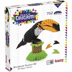 Mille Et Un Origami - Sculpture Toucan 3D - Activités Artistiques - Pliage & Sculpture - Des 8 ans - Lansay 