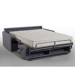 Inside 75 Canapé convertible express ECLIPSE 140cm matelas 18cm velours gris anthracite pas cher