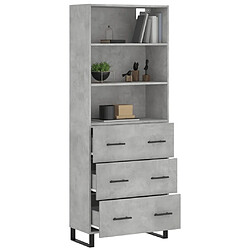 Avis Maison Chic Buffet,Meuble de Rangement,commode pour salon,Cuisine Gris béton 69,5x34x180 cm Bois d'ingénierie -MN92480