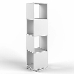 Avis Mpc Colonne Étagère Rotative En Blanc 144,2 X 35,2 X 35,2 Cm (hxlxp)