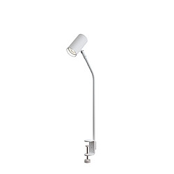 BELID Lampe à pince et clip structure blanche, abat-jour interrupteur 1x GU10