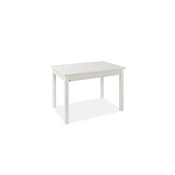 Webmarketpoint Table à manger extensible Bois de frêne blanc mélaminé 60x90 / 120 cm