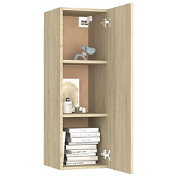 Maison Chic Ensemble de meubles TV 4 pcs | Banc TV Moderne pour salon | Meuble de Rangement - Chêne sonoma Aggloméré -MN52687 pas cher