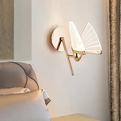 Acheter Universal Nouvelle lampe murale de fond de salon merveilleux design lumière luxe papillon chambre à coucher lampe de chevet