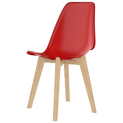 Acheter vidaXL Chaises à manger lot de 4 rouge plastique