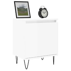 Avis Maison Chic Table de chevet,Table de Nuit,Meuble de Rangement blanc brillant 40x30x50 cm bois d’ingénierie