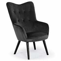 Paris Prix Fauteuil Design en Velours Artic 100cm Noir