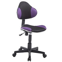 Decoshop26 Chaise de bureau sur roulettes pour enfants hauteur réglable en microfibre violet et plastique 10_0002354