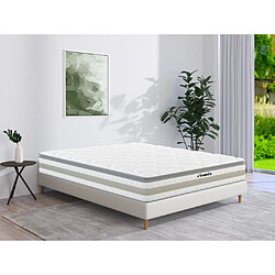 Vente-Unique Matelas 160 x 200 cm ressorts ensachés et surmatelas intégré ép.29cm - CANTERBURY de YSMÉE 