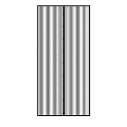 Ecd Germany Rideau de porte protection contre insectes fermeture magnétique 100x210cm noir