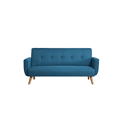 Concept Usine Canapé scandinave convertible 3 places bleu canard MALMO 