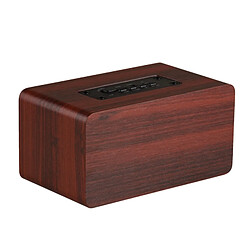 Acheter Wewoo Enceinte Bluetooth Haut-parleur en bois W5 Portable HiFi Shock Bass Jaune