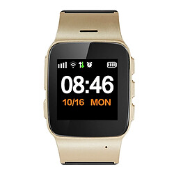 Wewoo Montre connectée D99 + Écran LCD HD de 1,22 pouce GPS Smartwatch pour les aînés ImperméableGPS + LBS + Positionnement WiFi / Numérotation bidirectionnelle / Surveillance vocale / Secourisme à une clé / Alarme / Barrière de sécurité Champagne Gold