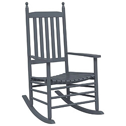 Acheter Maison Chic Lot de 2 Chaises à bascule sièges incurvés gris peuplier massif -GKD20854