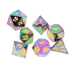 Acheter Ensemble de 7 pièces en alliage de zinc arc-en-ciel à fond recourbé pour le jeu de cartes sur carte no 3