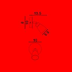 NOVA LUCE Applique CONO Blanc LED GU10 1x5 W