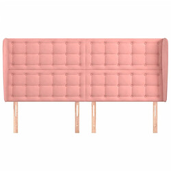 Avis Maison Chic Tête de lit scandinave avec oreilles,meuble de chambre Rose 203x23x118/128 cm Velours -MN72534