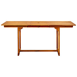 Acheter vidaXL Table à dîner de jardin (120-170)x80x75 cm Bois d'acacia massif