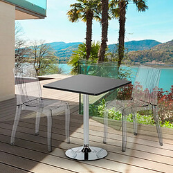 Grand Soleil Table carré et ronde avec 2 Chaises colo