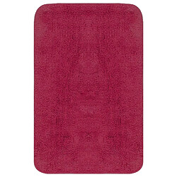 vidaXL Jeu de tapis de salle de bain 3 pcs Tissu Fushsia