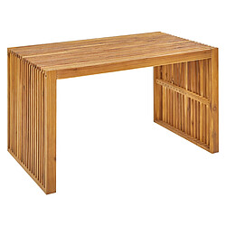 Beliani Table de jardin 120 x 70 cm Bois Bois clair BELLANO