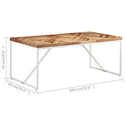 vidaXL Table à manger 180x90x76 cm Bois massif d'acacia et de manguier pas cher