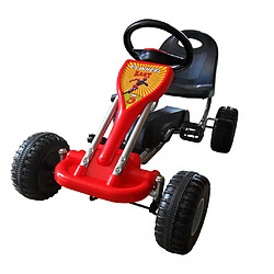 vidaXL Kart à pédales Rouge 