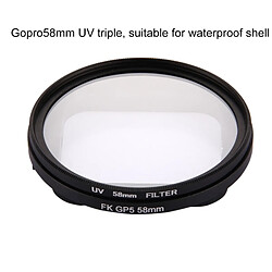 Wewoo Filtre pour GoPro HERO5 58mm 3 en 1 cercle rond objectif UV avec bouchon pas cher