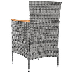 Maison Chic Lot de 4 Chaises de salle à manger de jardin - Fauteuil d'extérieur Résine tressée Gris -MN33905 pas cher