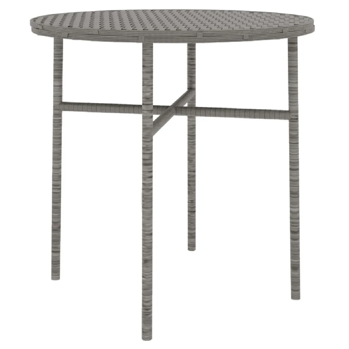 Salle à manger de jardin 3 pcs,Table et chaise à dîner Résine tressée Gris -MN78738 pas cher