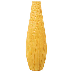 Vase Alexandra House Living Jaune Céramique Losanges 22 x 22 x 73 cm 