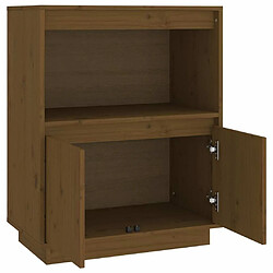 Maison Chic Buffet,Meuble de Rangement,commode pour salon,Cuisine Marron miel 60x34x75 cm Bois massif de pin -MN69392 pas cher