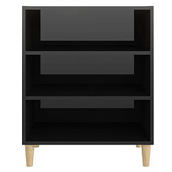 Acheter Maison Chic Buffet,Meuble de Rangement,commode pour salon,Cuisine Noir brillant 57x35x70 cm Aggloméré -MN41877